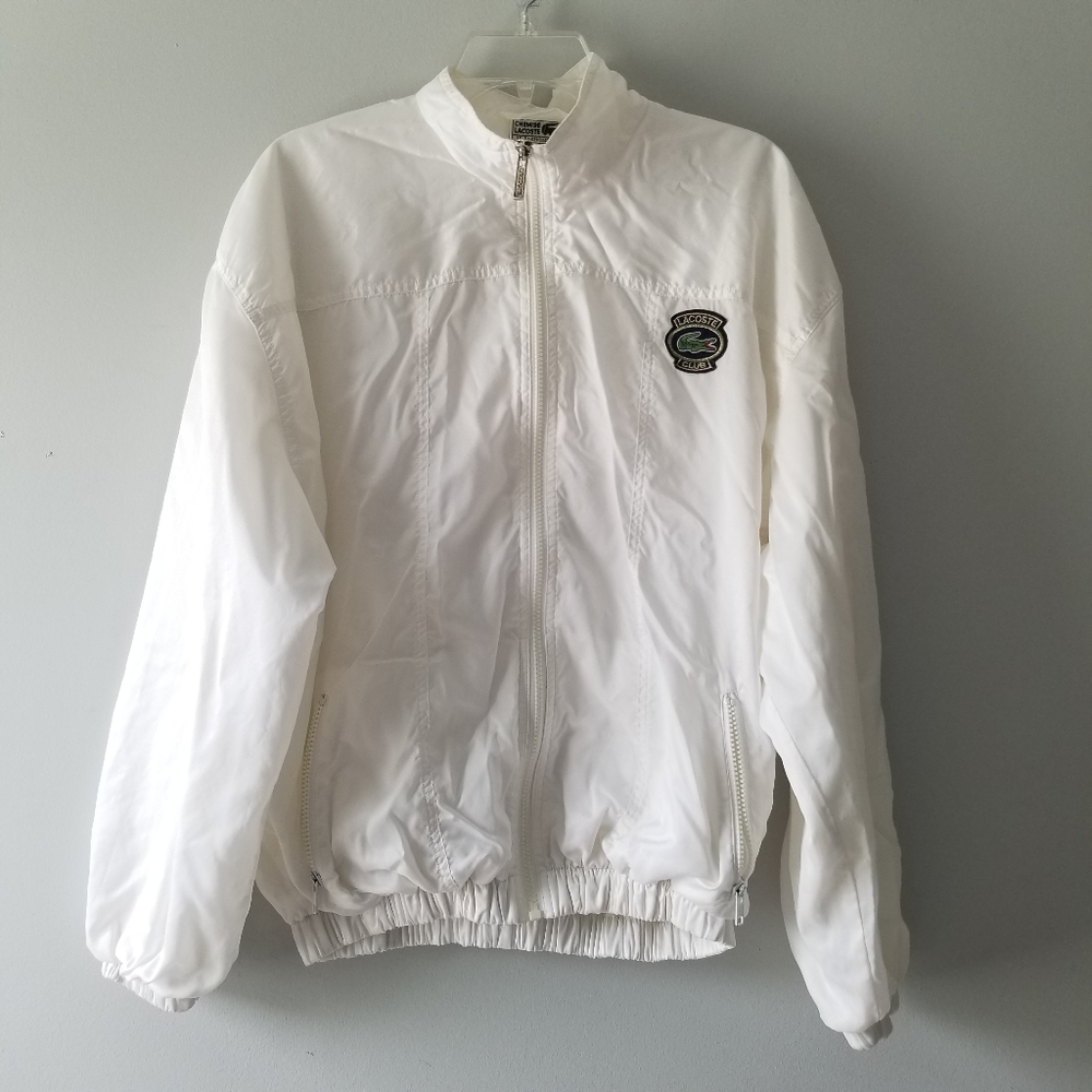Vintage Chemise Lacoste White Bomber Jacket Medium